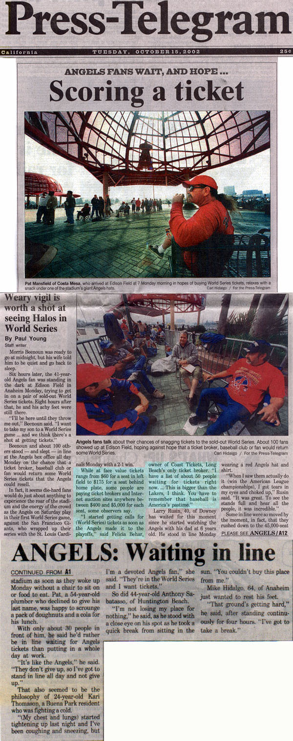 Coast Tickets in the Long Beach Press-Telegram 2002